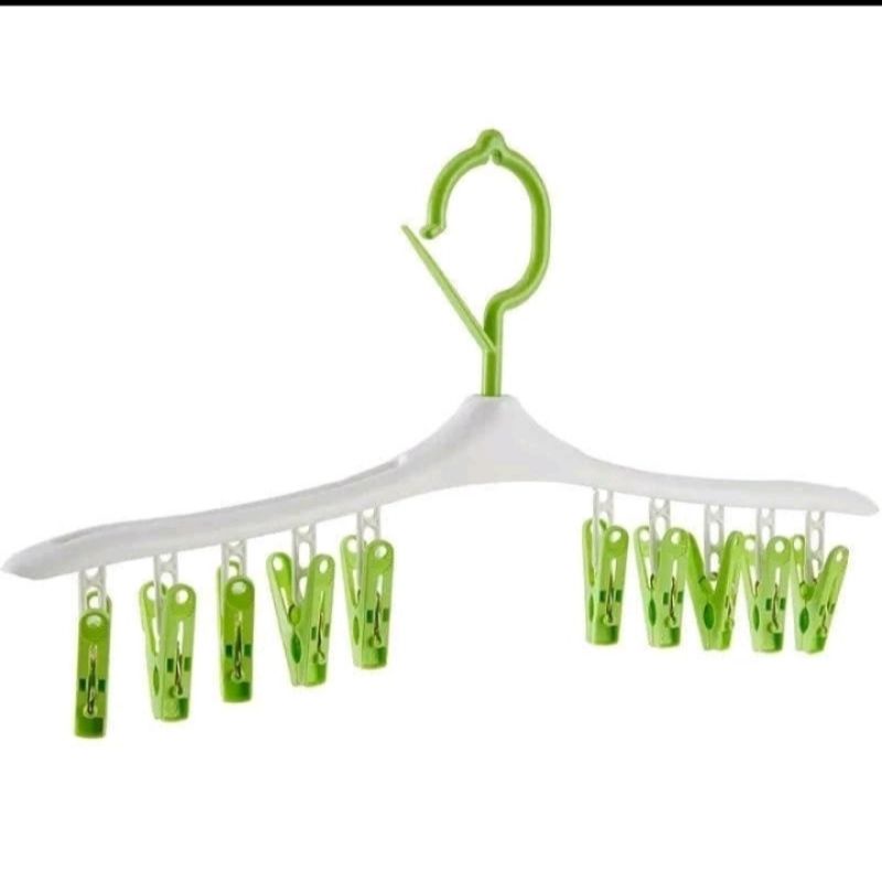 Hanger Baju 10 Jepit - Gantungan Baju 10 in 1 - Gantungan Jepitan Baju