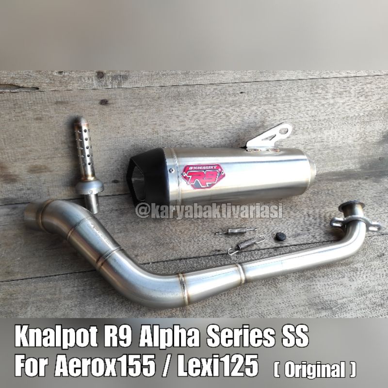 Knalpot R9 Alpha Series Buat Aerox155 dan Lexi