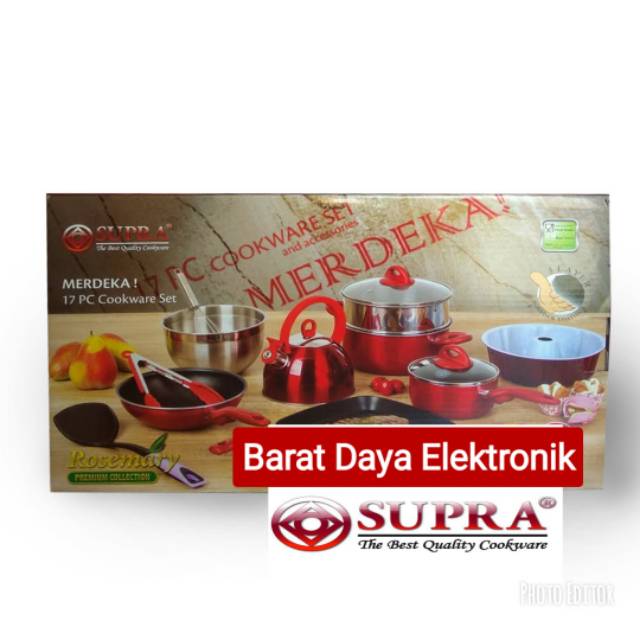 Supra Panci Set 17 Pcs Merdeka Cookware Set Premium