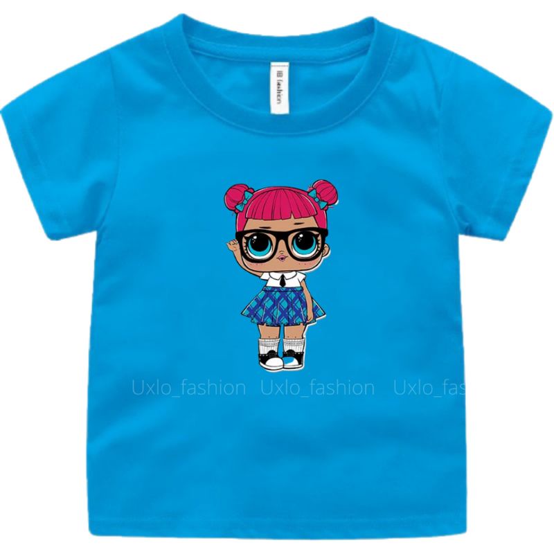 Kaos Anak Perempuan Kartun Lol Suprise Cute Murah Umur 2 sampai 15 Tahun Uxlo Fashion