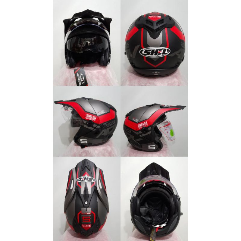 Helm SHEL ADV Semi Cross Motif 100% Produk Baru dan Original