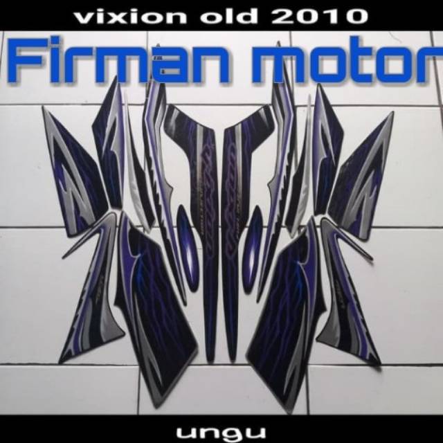 Striping sticker list body vixion old 2010 ungu