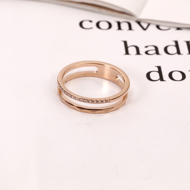 Cincin Titanium Mini Korea Wanita CK110 warna bisa untuk cincin kawin nikah fashion simple