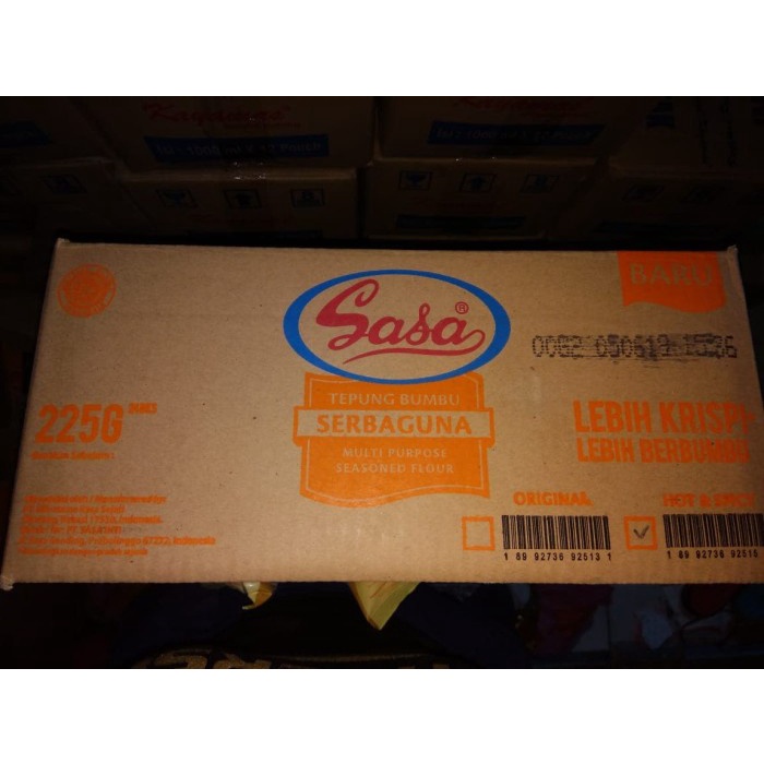 

BISA COD SASA TEPUNG BUMBU SERBAGUNA HOT & SPICY 225 GRAM PER DUS
