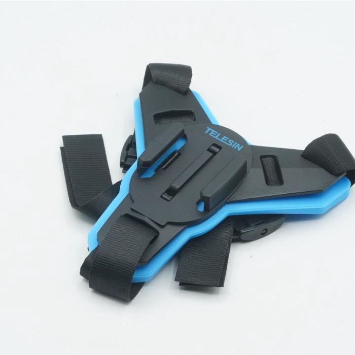 TELESIN GoPro Action Camera Helmet Mount Chain Strap Helm Holder Motor