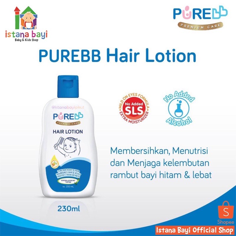 Purebb Hair lotion/Hair lotion bayi/Lotion rambut bayi/minyak rambut bayi