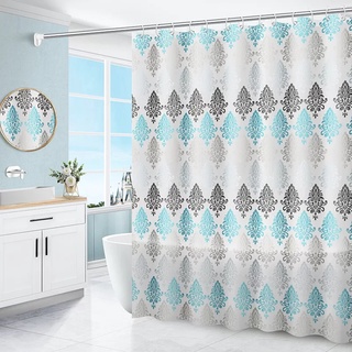 Tirai kamar mandi anti air bahan PEVA lengkap dengan pengait/Smartchoice Tirai Anti Air Shower Curtain Bahan anti air / Tirai Shower