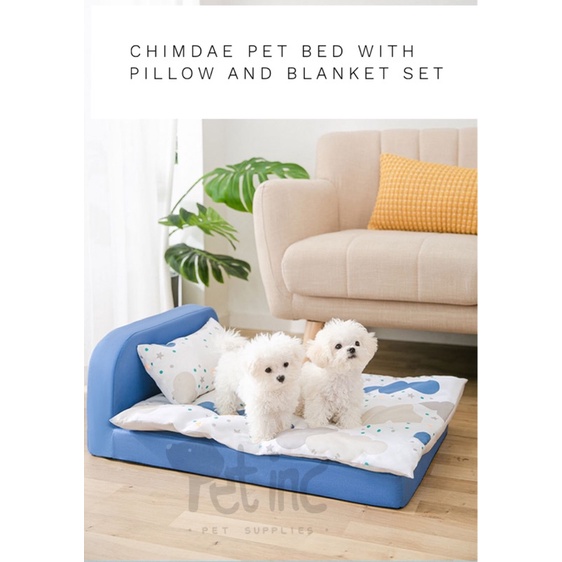 Chimdae pet sponge bed set with pillow and blanket