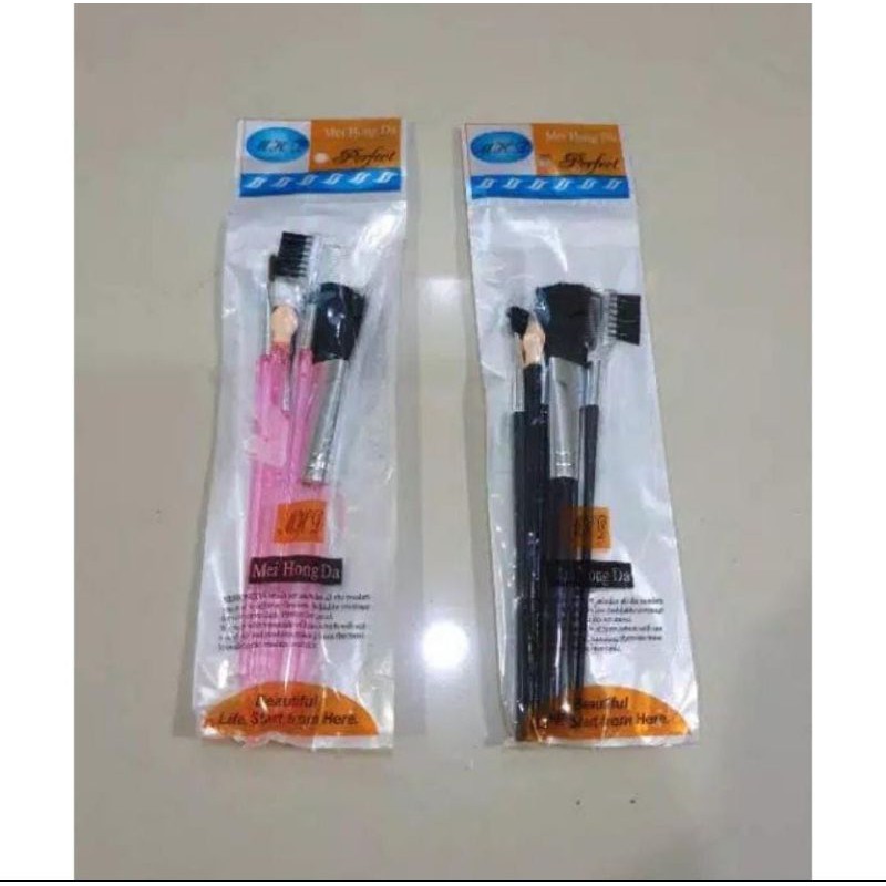 JG - ALAT MAKE UP - KUAS MAKE UP SET 5 PCS / MEI HONG DA -  MHD WARNA