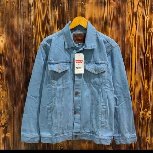Dfour Jaket Jaens Pria Bioblitz M - XXXL Jumbo Oversize Dwnim Cowok Distro