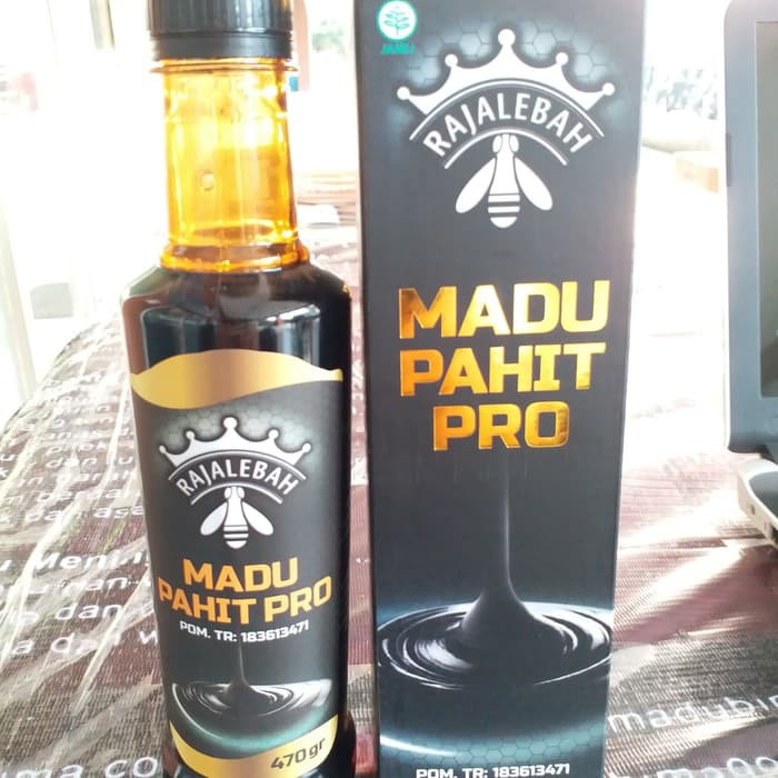 Madu Hitam Pahit Pro Raja Lebah Plus Propolis POM BPOM Asli Original 470 ml