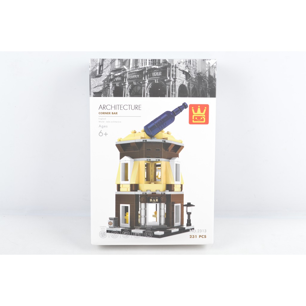 Model Bricks Architecture Corner Bar