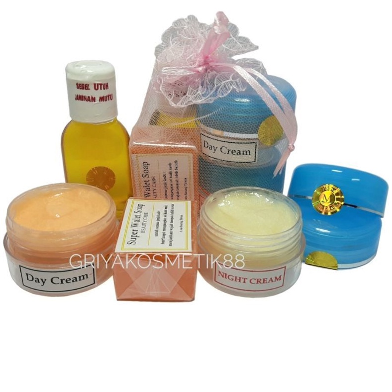 PAKET CREAM WALET POT BIRU ORIGINAL 4IN1