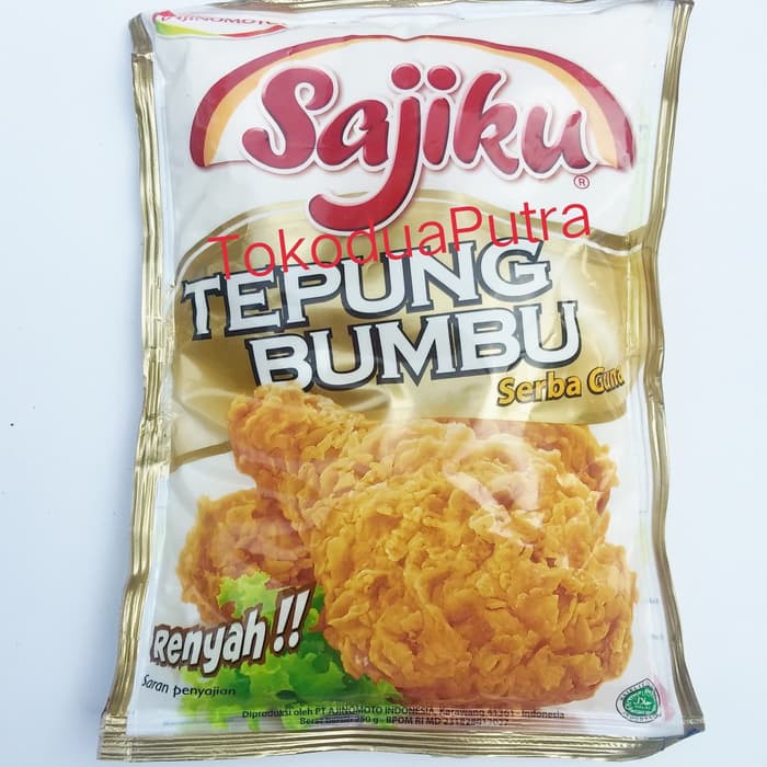 

SAJIKU TEPUNG BUMBU RENYAH 250GR SAJIKU TEPUNG BUMBU SERBAGUNA 250 GRAM