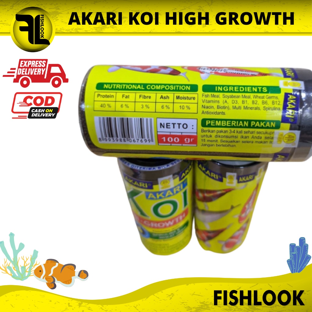 Akari Koi High Growth Pelet Makanan Pakan Ikan Koi