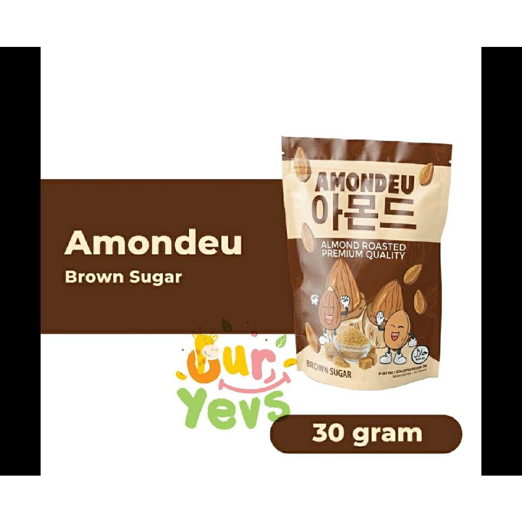 Almom AMONDEU Almond Roasted Premium Quality - 100% Pure Almond