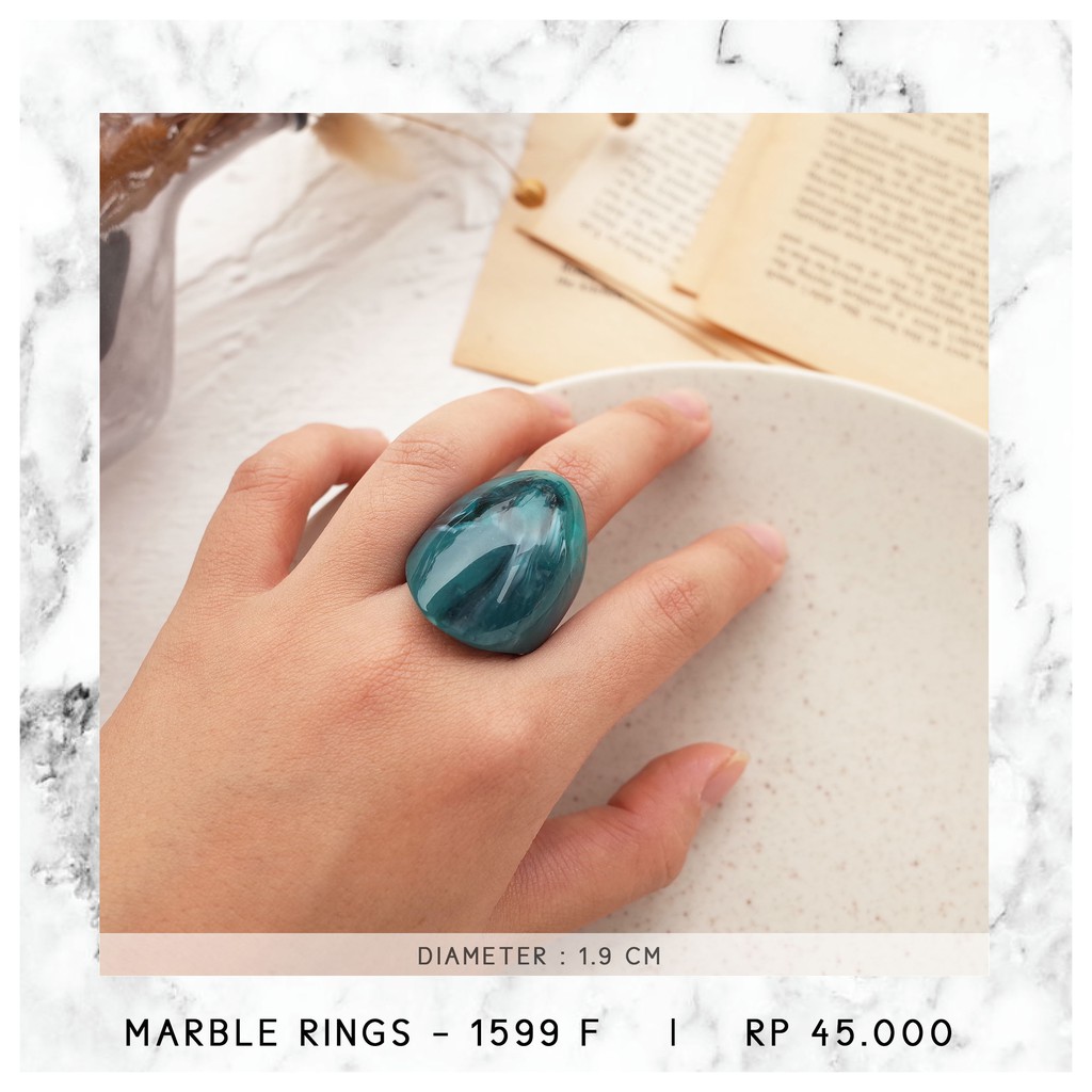 CINCIN MARBLE AKRILIK (DIAMETER 1.9 CM) - 1599