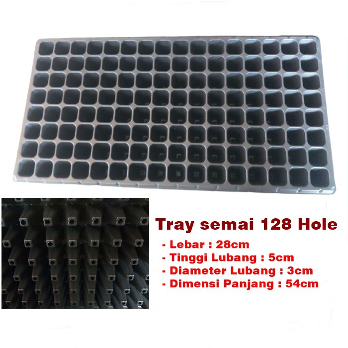 Tray Semai / Seedling Tray - 128 Lubang TRAY TANAMAN bibit benih sayur sayuran cabai cabe tanaman pe