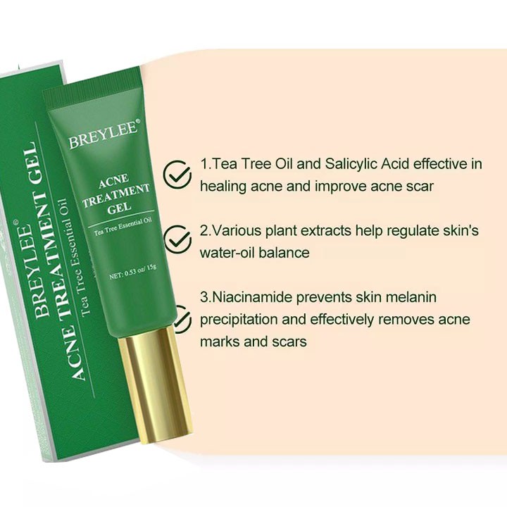 [BPOM] BREYLEE ACNE TREATMENT SERIES |TEA TREE ESSENTIAL [CLEANSER | TONER | PAD | GEL | SOAP]