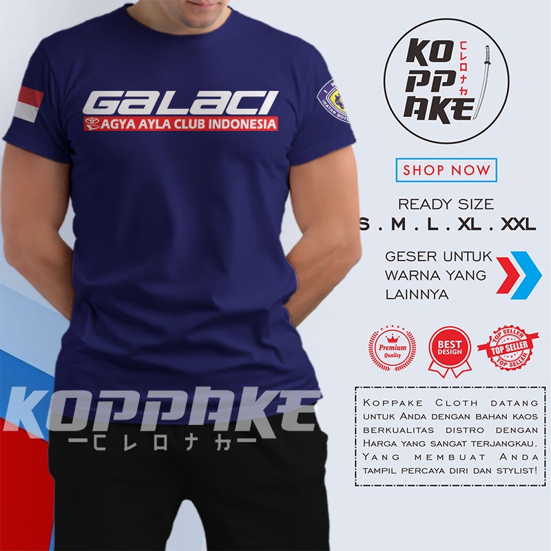 Kaos Mobil GALACI Agya Ayla Club Indonesia Logo Baju Otomotif