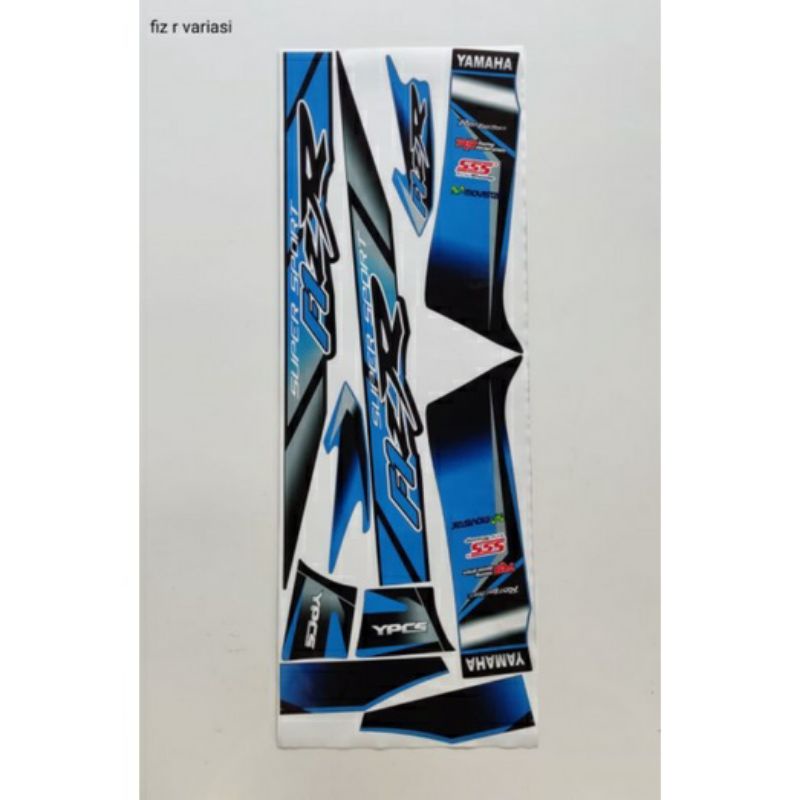 STRIPING FIZ R VARIASI LAMINASI BIRU, striping stiker yamaha fiz r variasi terbaik