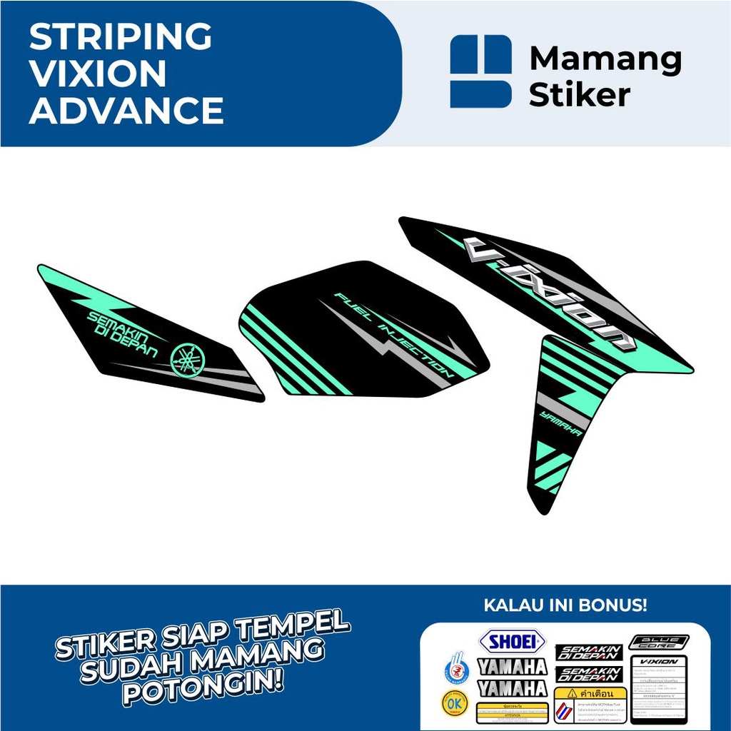 STRIPING VIXION ADVAN 150 NVA VARIASI 3 SIMPLE/STIKER YAMAHA VIXION ADVANCE 2015 2016 2017/STICKER V