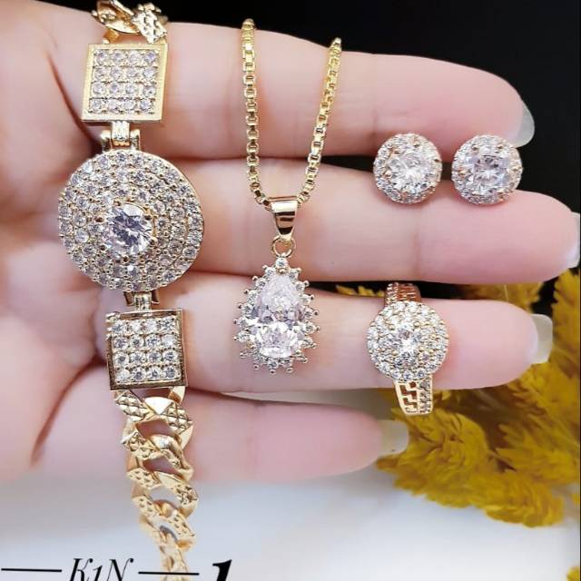 Xuping set perhiasan lapis emas 24k 2908h