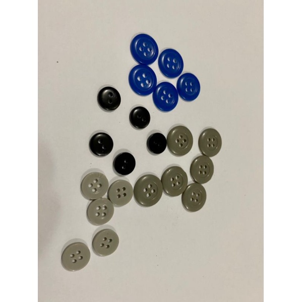 HYC 100pcs Kancing baju kancing kemeja kancing plastik  pria wanita