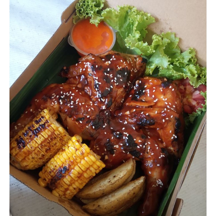 

Ayam bakar BBQ saus keju