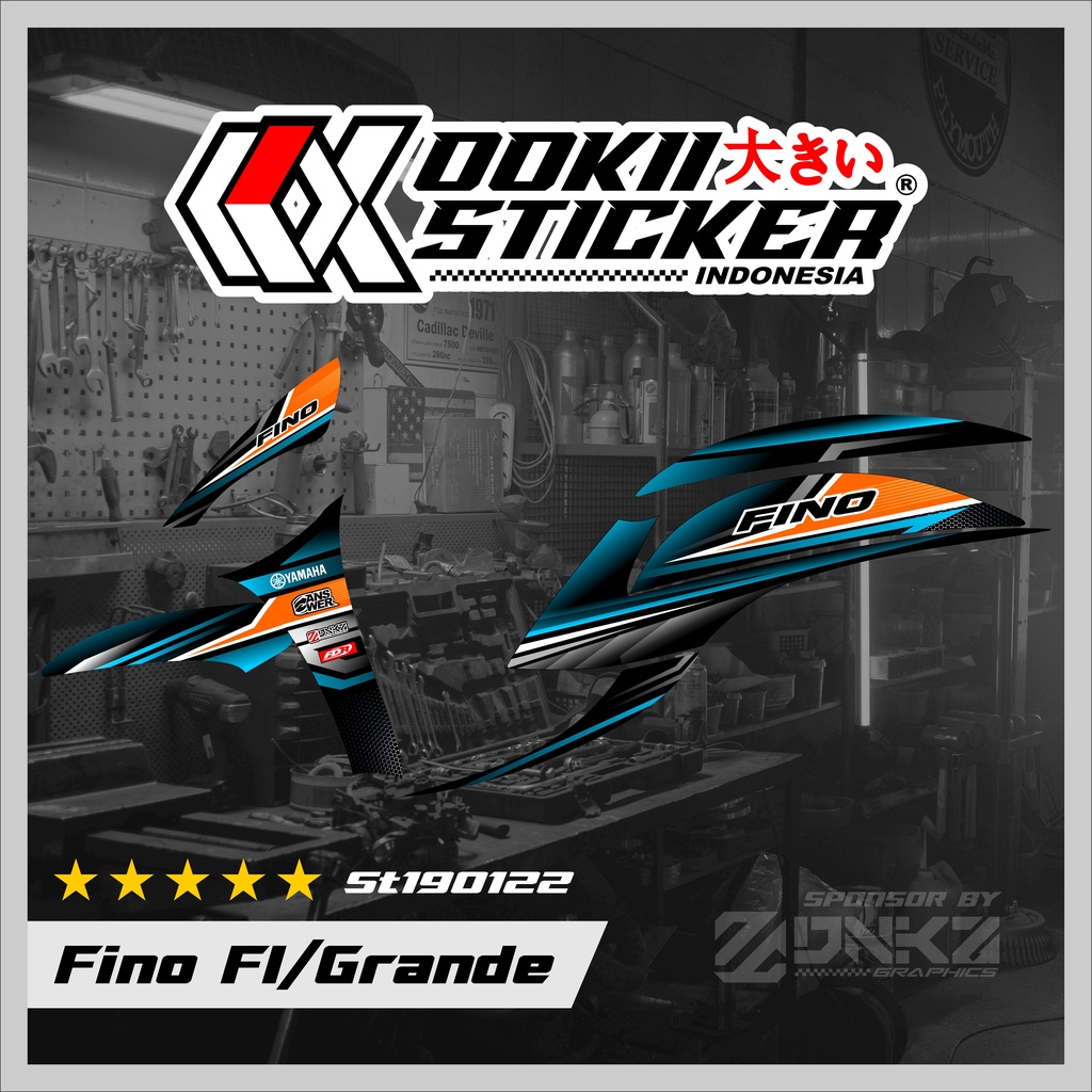 Stiker Fino FI Grande 125 Decal Stripping Fino FI Grande 125 Premium ST190122 OOKII