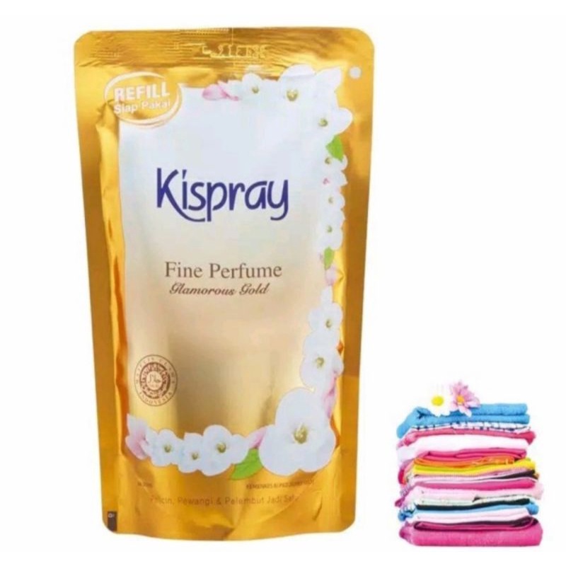 KISPRAY Gold Mewah Fine Perfumed Pewangi Pelicin Pakaian 300ml Refill