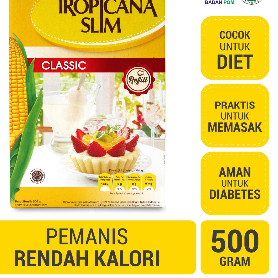 

ボ Tropicana Slim Sweetener Classic Refill 500gr - Pemanis untuk Bantu Batasi Gula BIG SALES 3986 ♠