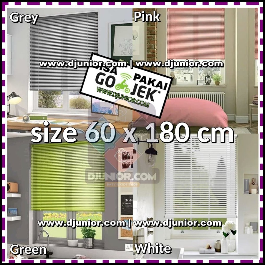 TIRAI LIPAT / TIRAI JENDELA GULUNG / ROLLER BLIND / VENETIAN BLIND / 40 x 180 / 60 x 180 / 40x180 / 60x180 cm TERLARIS ACE KRIS FORHOME