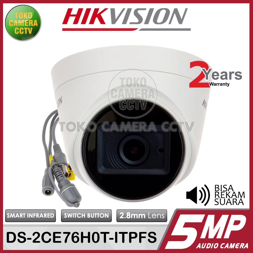 PAKET CCTV HIKVISION 5MP 16 CHANNEL 12 KAMERA AUDIO