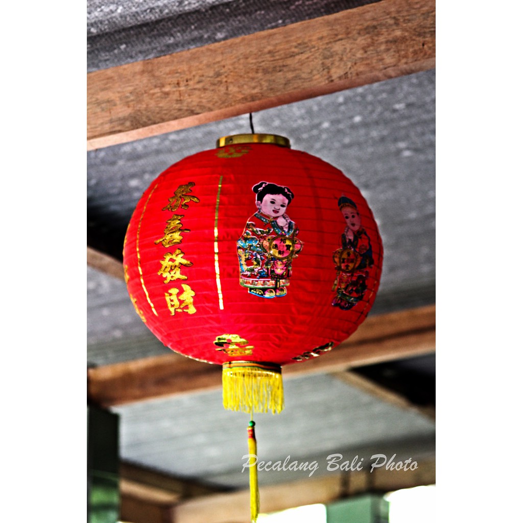 Lampion Gambar 2pc 14inch Lampion Imlek Kain 35 cm