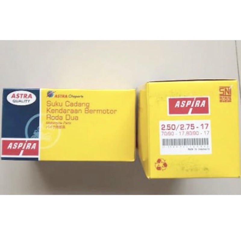 BAN DALAM BEBEK ASPIRA 250/275-17 &amp; 80/90-17 &amp; 70/90-17 MERK ASPIRA