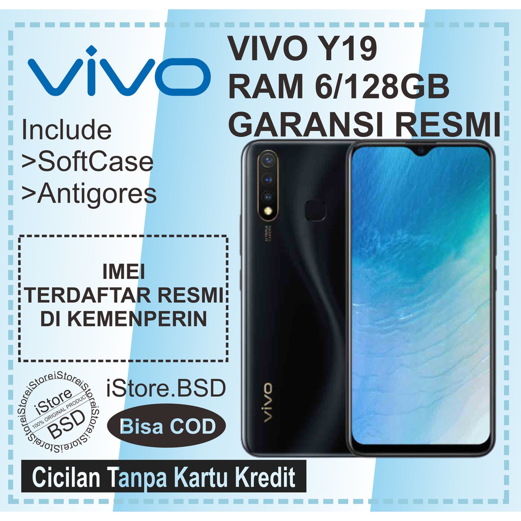 VIVO Y19 RAM 6/128GB | TRIPLE CAMERA | 5000mAh | GARANSI RESMI 1 TAHUN