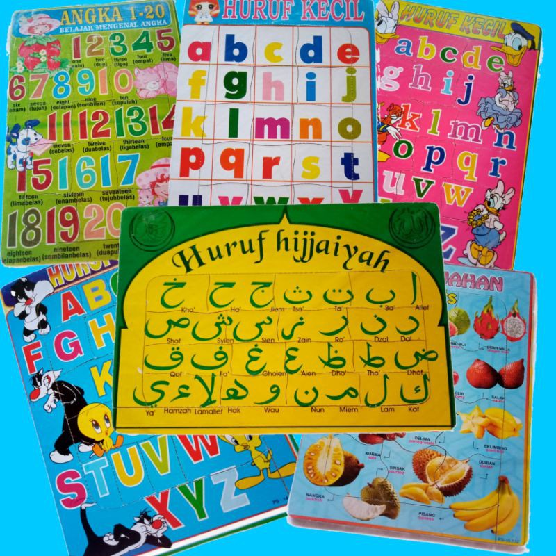 Mainan Edukasi Puzzle Kayu Kado Ulang Tahun Anak Perempuan Cewek Laki Laki