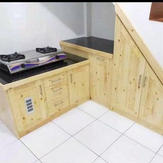 Kitchen Set Aluminium Frame Pintu Acp Putih Goldenstar5 Shopee Indonesia