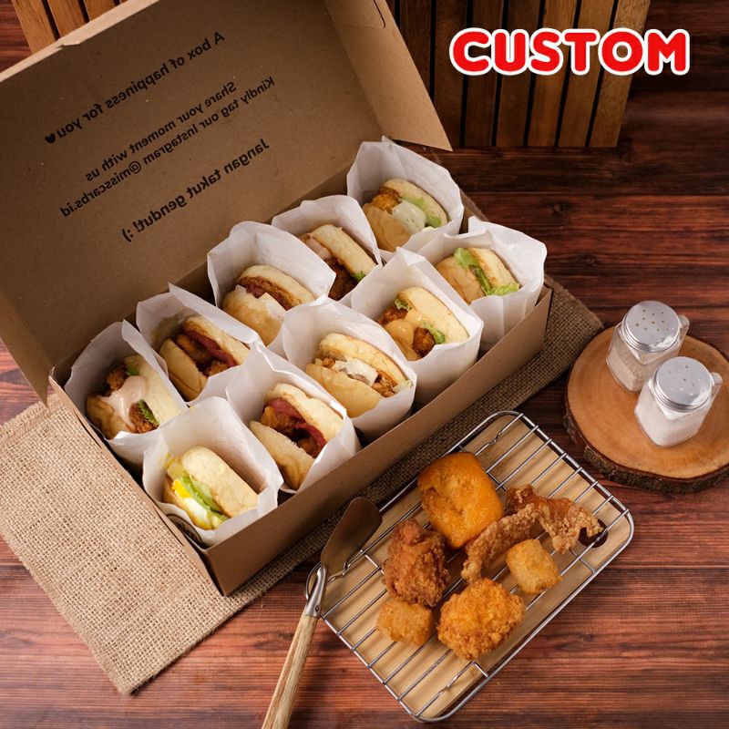 Mini burger by Miss Carbs Custom Box isi 10