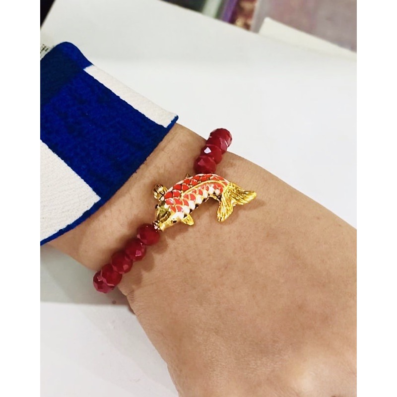 gelang tangan wanita //perhiasan //gelang ikan koi//gelang kristal//gelang