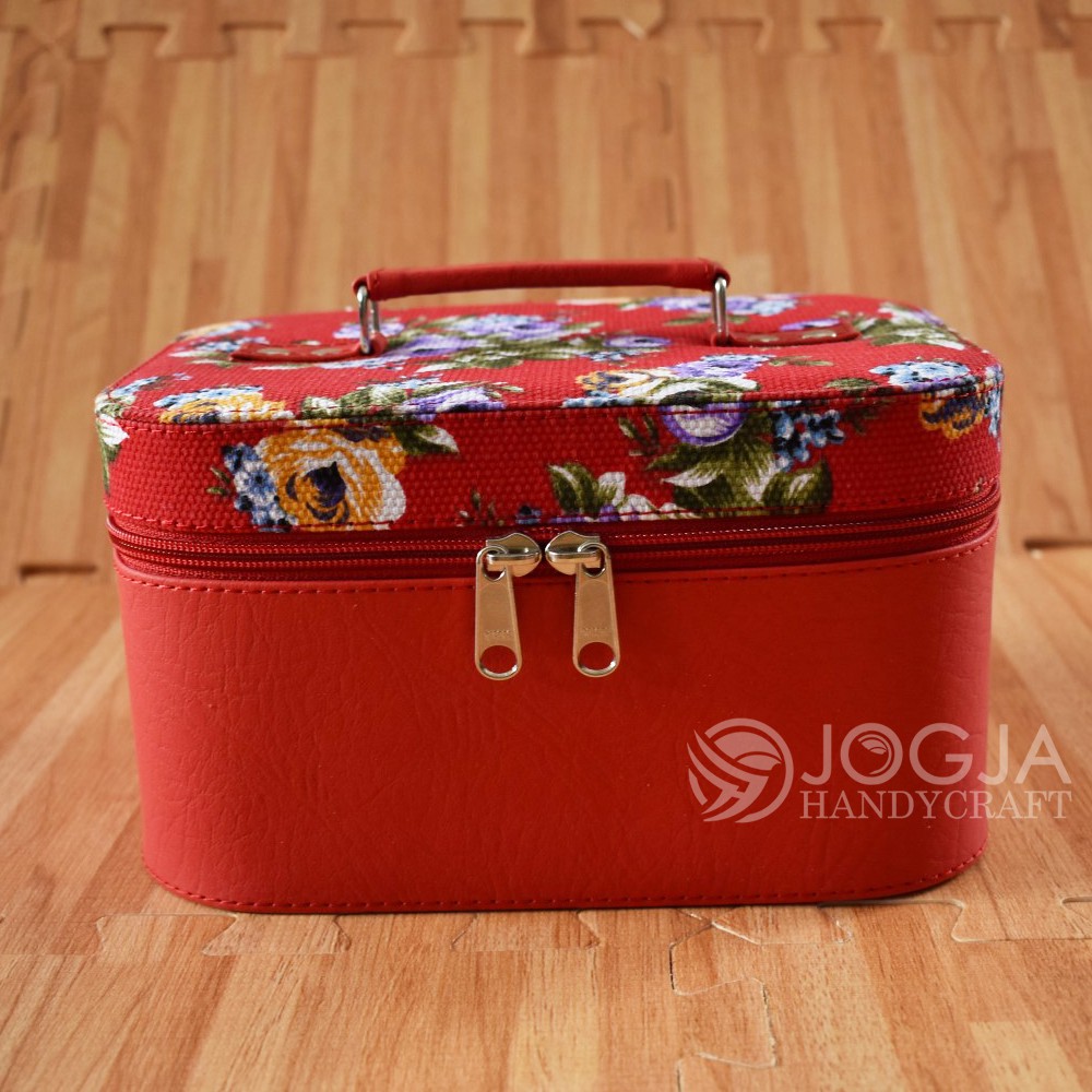 Red Shabby Tempat Make up Cantik / Tas Kosmetik / Beautycase