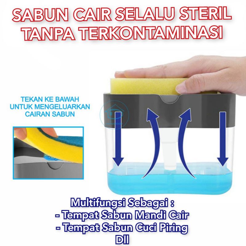 Tempat Sabun Dan Spons Cuci Piring Soap Pump Dispenser