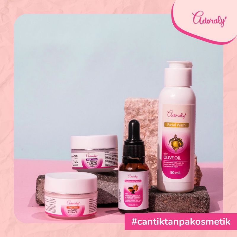 PROMO Adoraly Skincare 1 Paket Wajah Glowing Ori BPOM