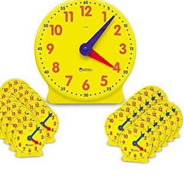 ♤ Learning Resources Mini Gear Clock 4inch (Per-pieces) ☜