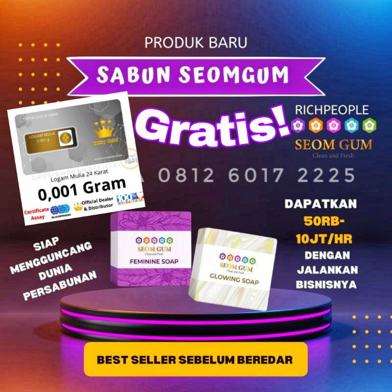 PAKET RESELLER SABUN SEOM GUM - JOIN BISNIS SABUN SEOM GUM MAMI PAPI - SABUN VIRAL UNGU KUNING - DISTRIBUTOR RESMI SEOM - RESELLER AGEN SEOM