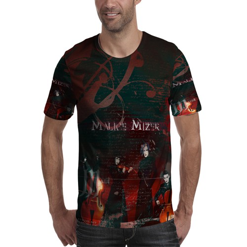 Kaos Malice Mizer Band Tshirt Unisex Bahan Polyester Jersey T-SHIRT Fullprint Tees Casual Fashion RA
