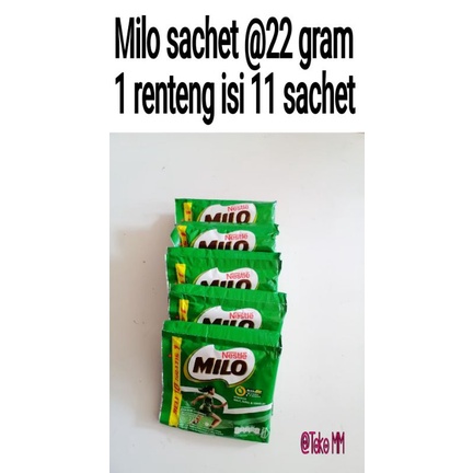 

Bubuk minuman Milo sachet @22 gram