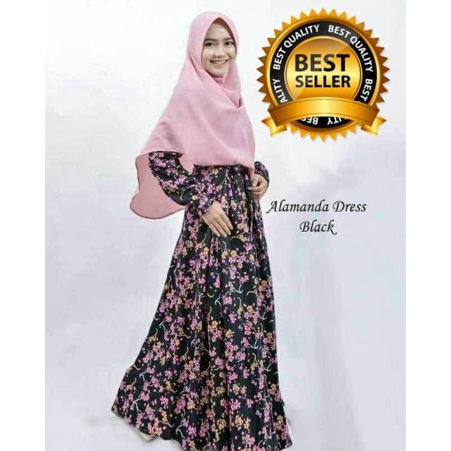 Terhot Gamis Katun Jepang Polos / Baju Gamis Rayon Anak / Gamis Jumbo Syari - Cream L Paling Laris