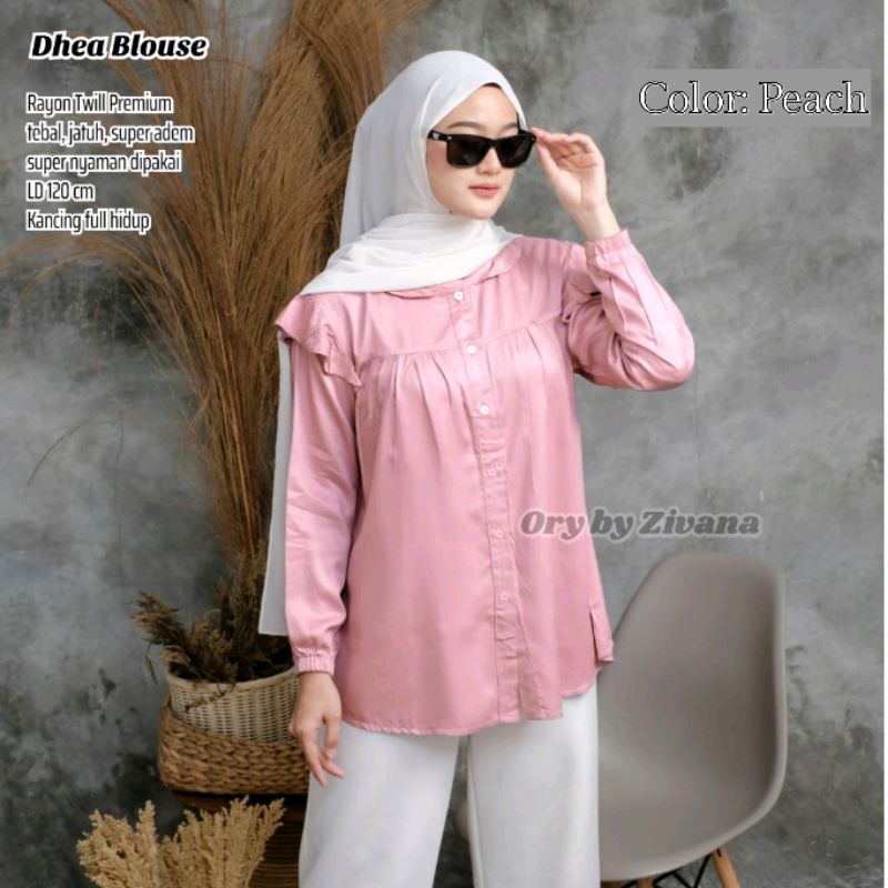 Blouse LD±120cm (XXL) RAYON TWILL PREMIUM //JF5055-Peach, Rempel Twill